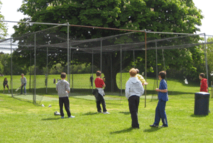 Megafinal competitors enjoying outdoor play