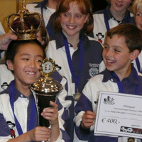 Battle of the Giants photo with trophy