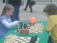 Chess in Horsham town centre 3 Oct 2009