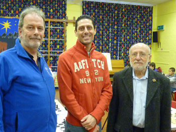 SJC Chairman Brian Stockham welcomes<br>
              ECF President and TV 'Egghead' CJ de Mooi, and Stewart Reuben,<br>
              ECF Director of Marketing