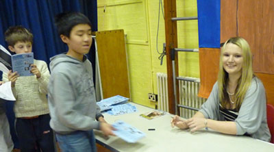 WFM Sarah Hegarty signs autographs